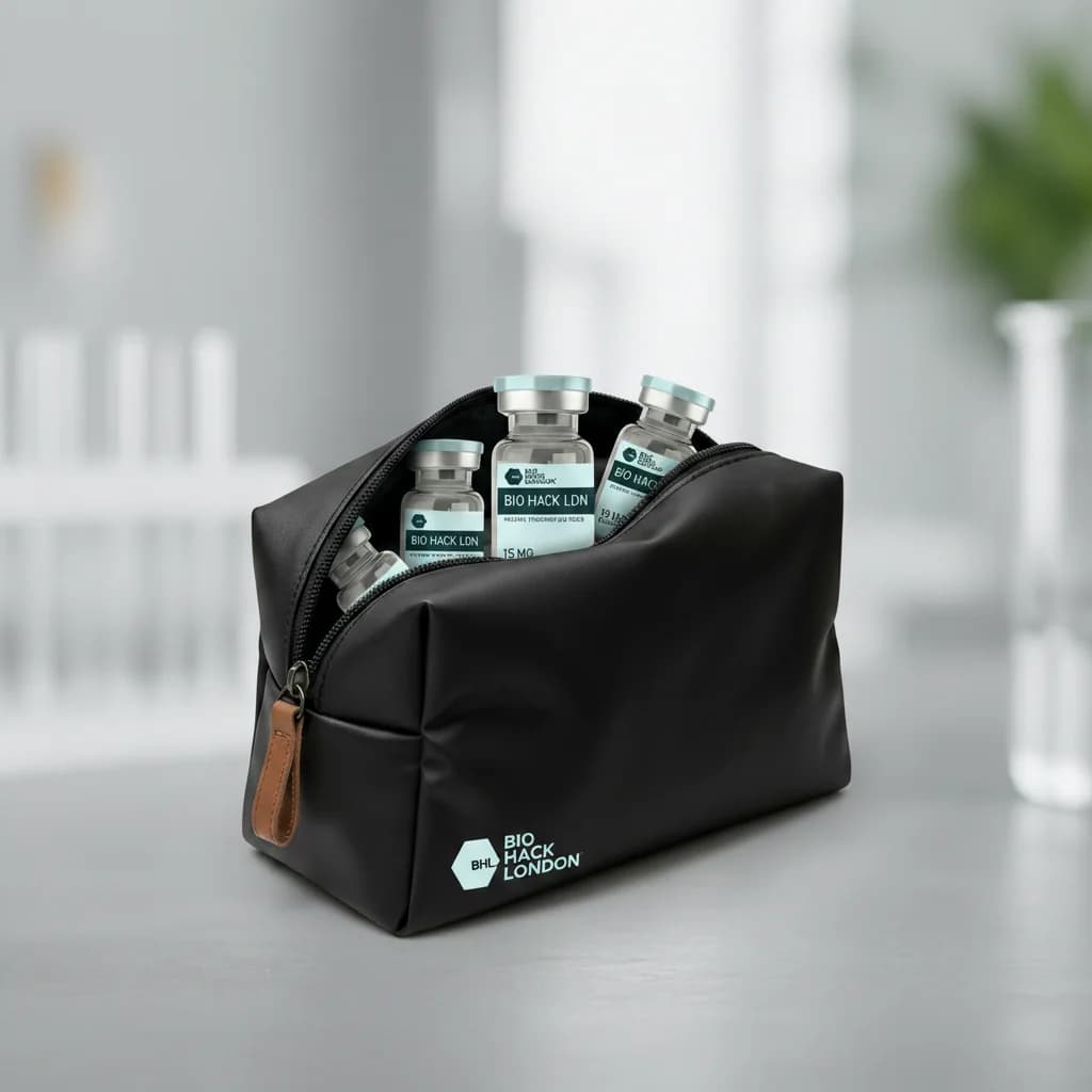 BHL Cryo Pouch insulated vial storage bag by BioHack London – peptide travel pouch