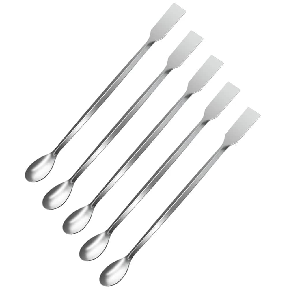 Stainless steel micro lab spatula set (5 piece) for peptide sample handling — BioHack London lab supplies