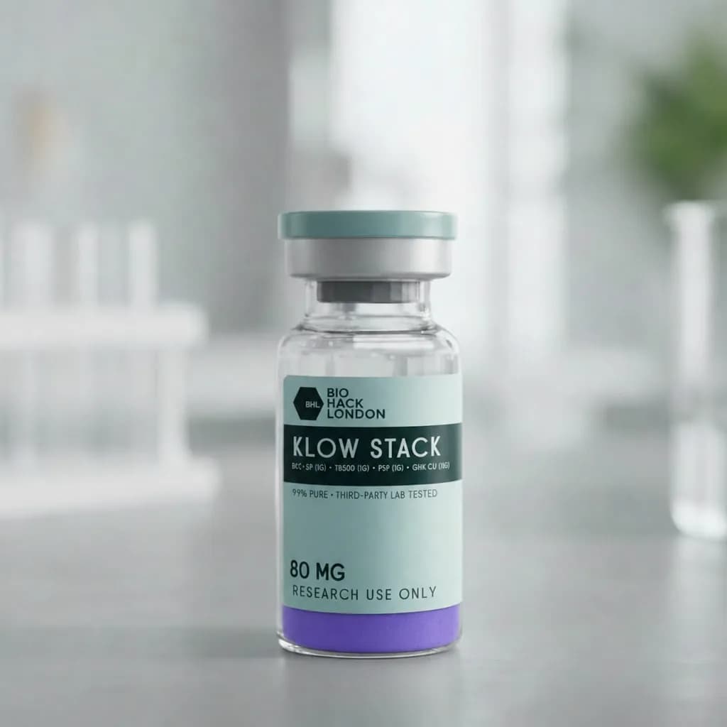 Klow Stack research vial — Janoshik tested